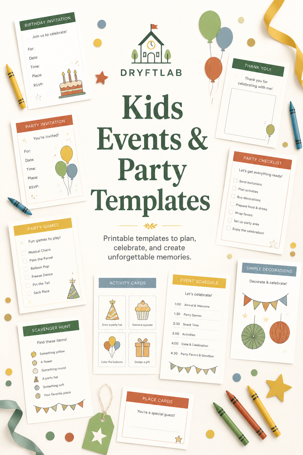 Kids Events & Party Templates