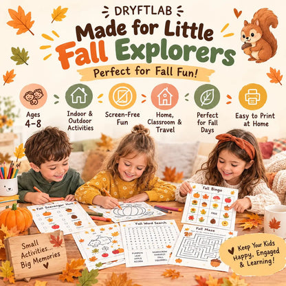 Fall Preschool Kindergarten Activity Packet, Fall Kids Activity, Homeschool Printable, Preschool Fall Worksheets, Autumn Activity Workbook