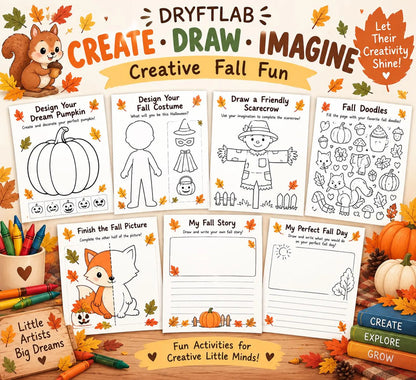 Fall Preschool Kindergarten Activity Packet, Fall Kids Activity, Homeschool Printable, Preschool Fall Worksheets, Autumn Activity Workbook