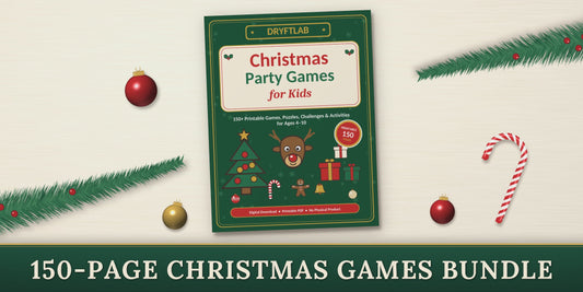 Christmas Party Games for Kids, 150-Page Printable Activity Bundle, Ages 4–10
